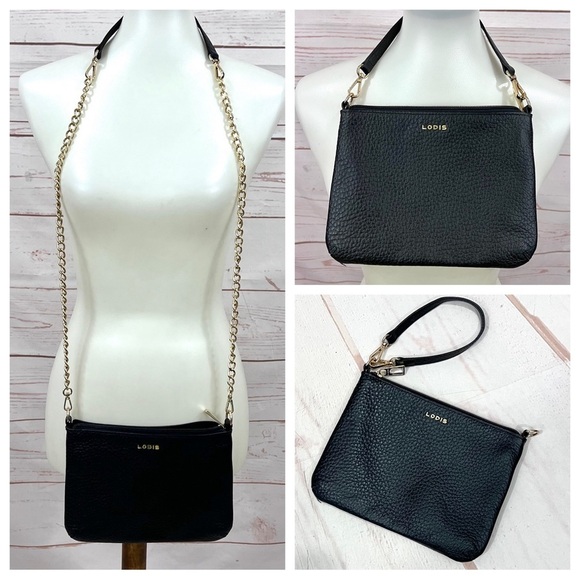 NWOT Lodis Pebbled Italian Emily 5 in 1 Convertible Crossbody Bag - Picture 1 of 12